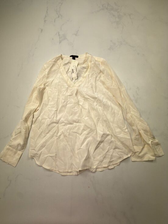 J. Crew Tops - J.Crew Classic Style Blouse Cream 2010s Minimalist Feminine - Womens 4P